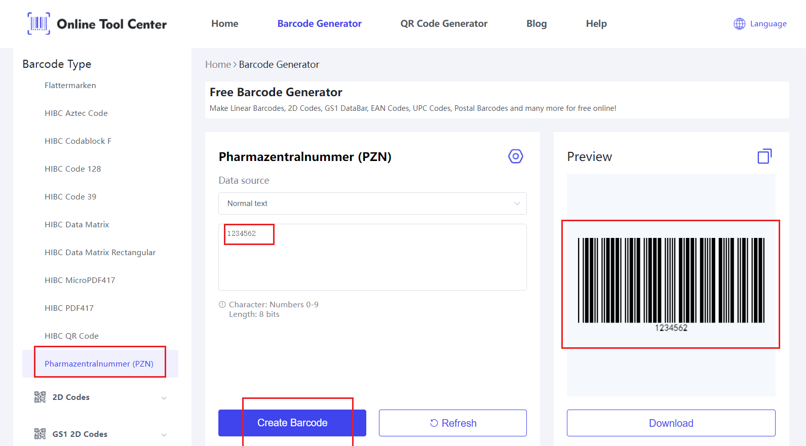 Farmazentralnummer barcode generator.png