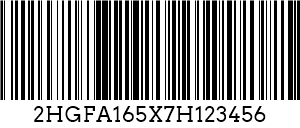 Кодекс 128 VIN Barcode