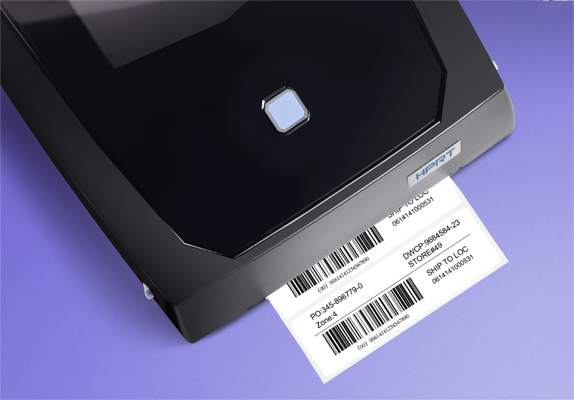 A label being printed from a штампач баркода