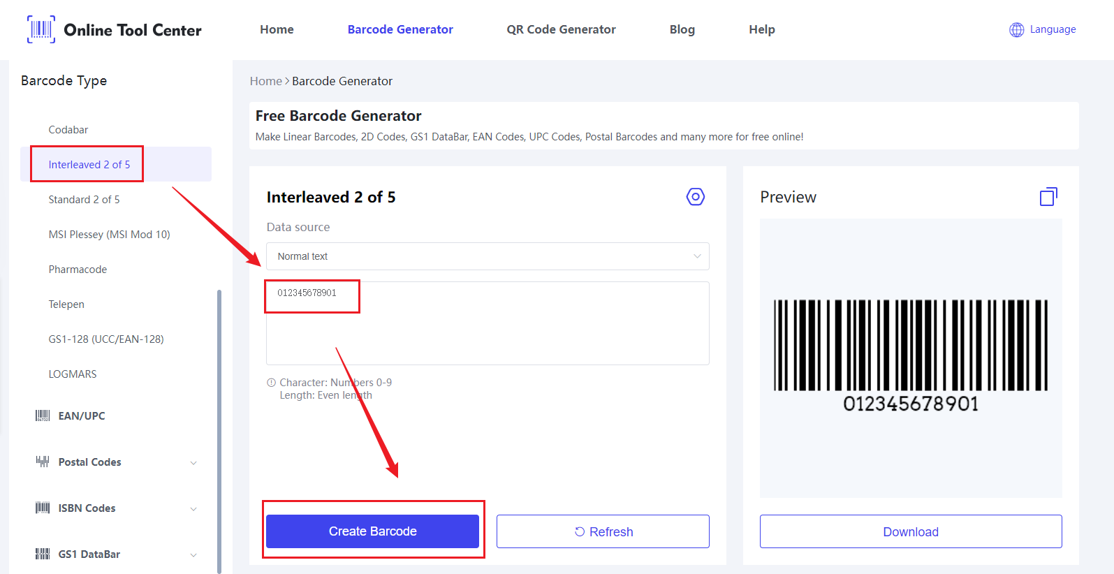 Interleaved 2 of 5 Barcode Generator.png