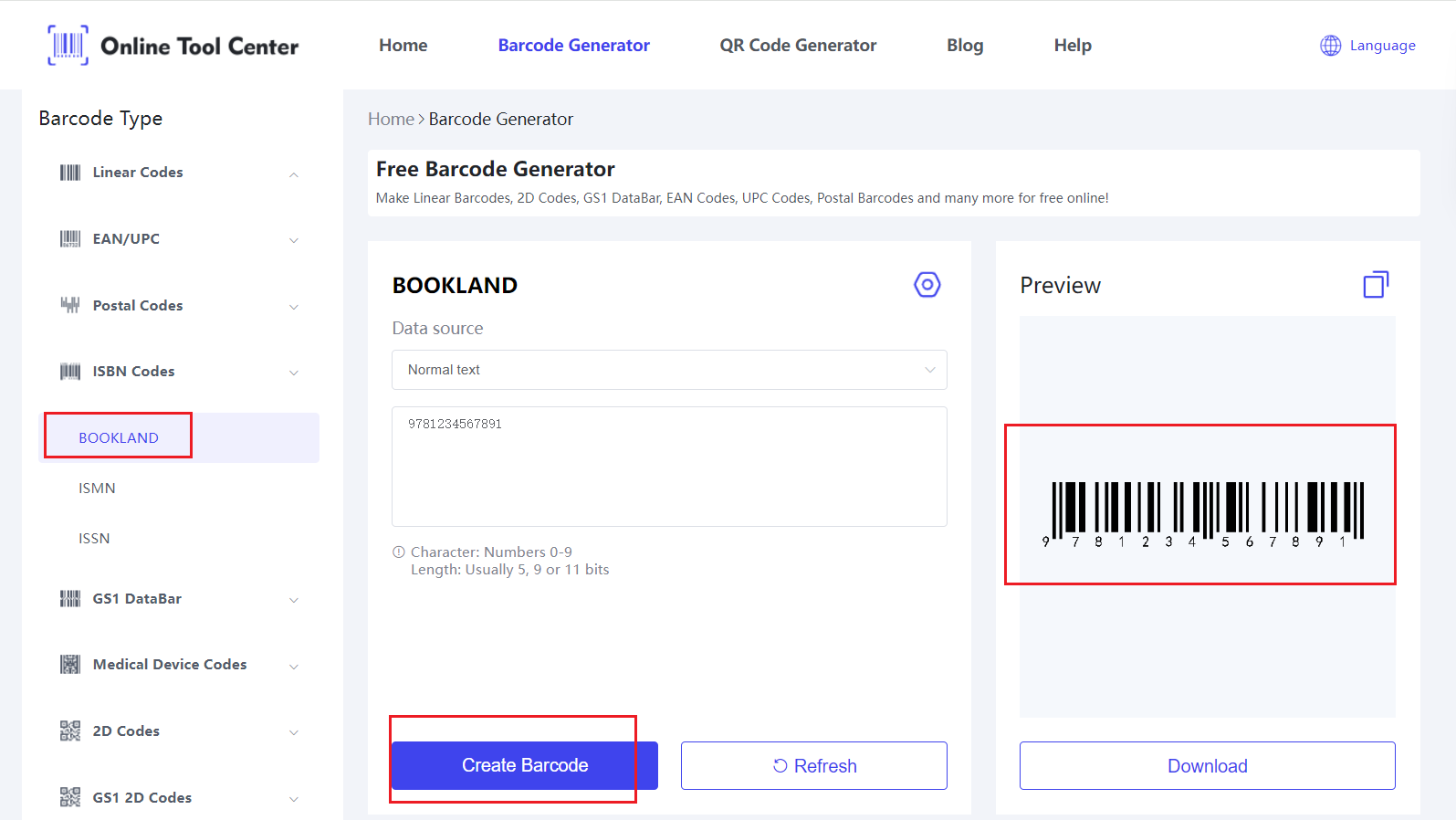 besplatni generator interneta Bookland EAN barcode.png