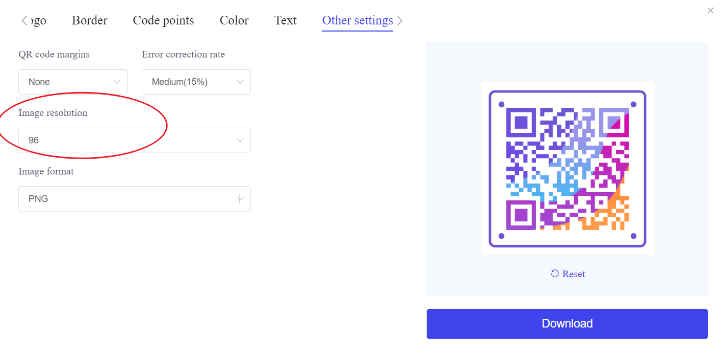 Поставите формат избора кода QR.png