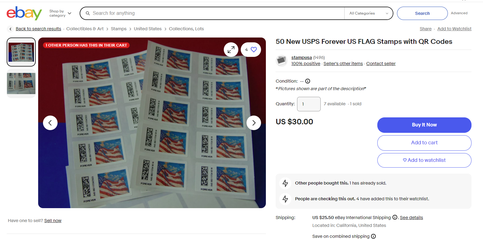 U SAD Forever markup primjer iz eBay.png