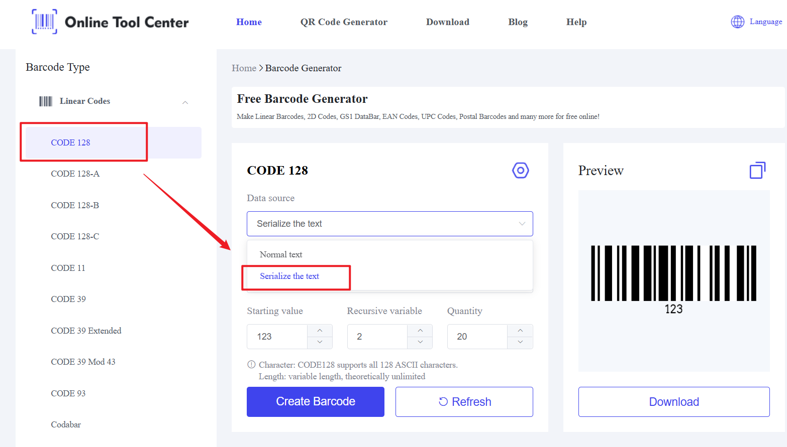 online barcode generator