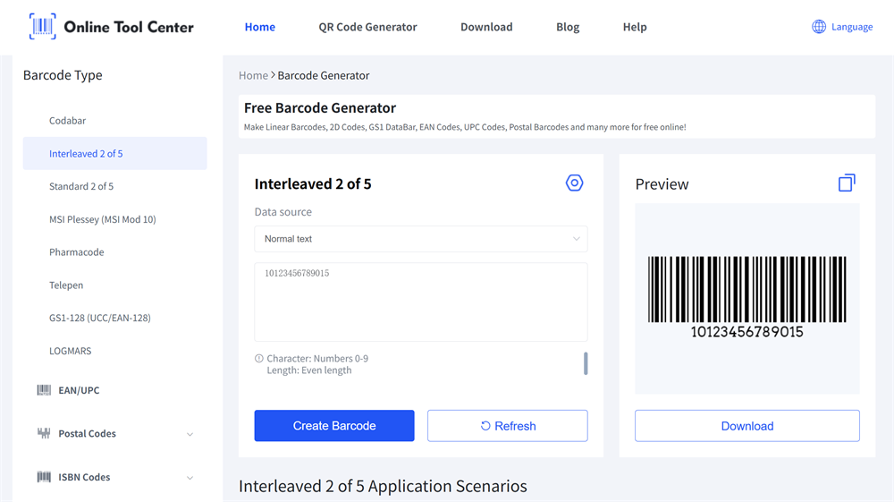 Barcode generation