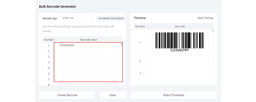 bulk barcode generation.gif скупна генерација баркода.гиф