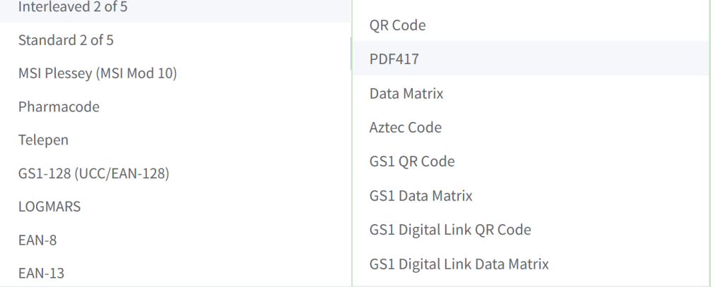supported 1d 2d barcode formats подржани 1д 2д формати баркода