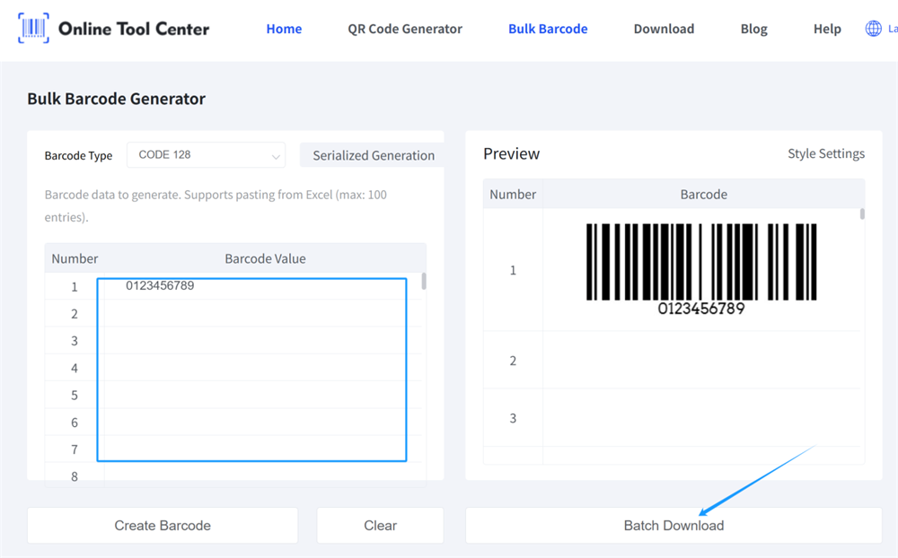 free bulk barcode generator бесплатни генератор скупних баркодова