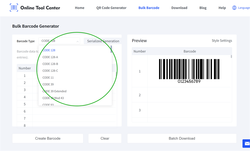bulk barcode generator генератор расутих баркодова