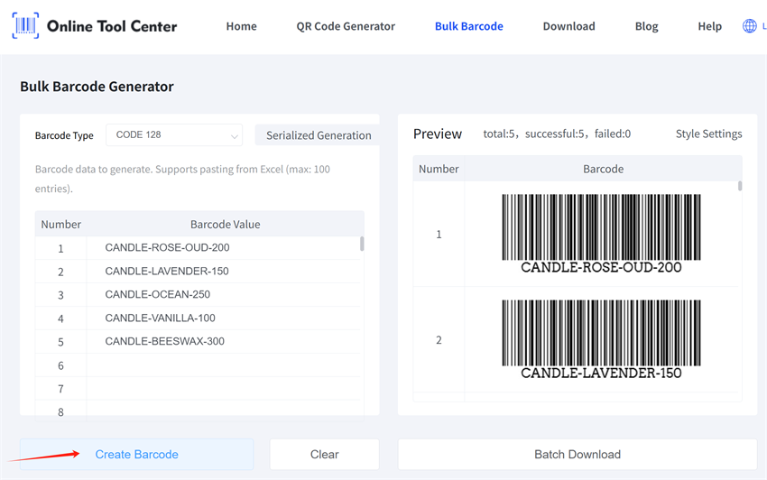 bulk generate soap product barcodes скупно генерисати баркодове производа сапуна