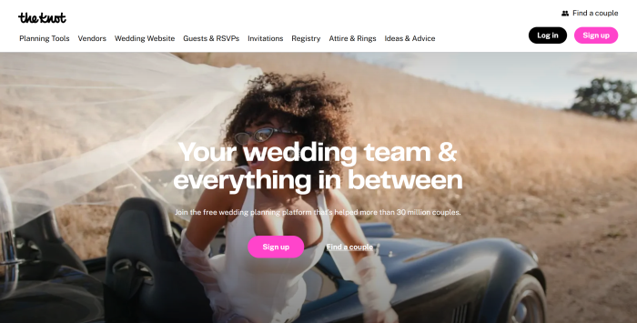 The Knot website Веб локација Кнот