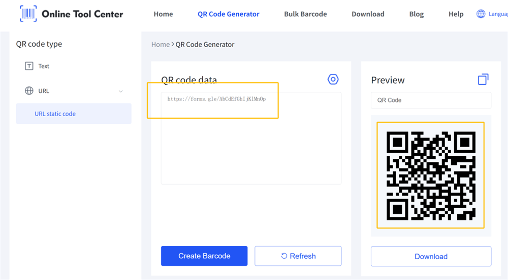 make qr code for registration form направите кр код за регистрациони образац
